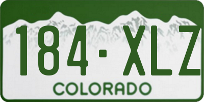 CO license plate 184XLZ