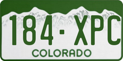 CO license plate 184XPC
