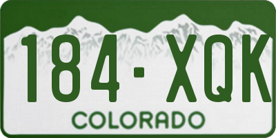 CO license plate 184XQK
