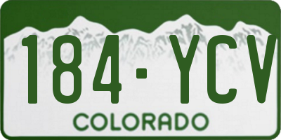 CO license plate 184YCV