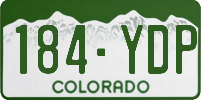 CO license plate 184YDP