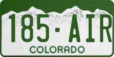 CO license plate 185AIR
