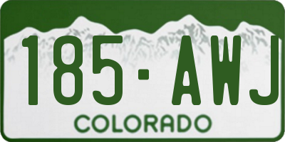 CO license plate 185AWJ