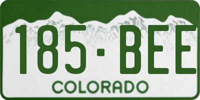 CO license plate 185BEE