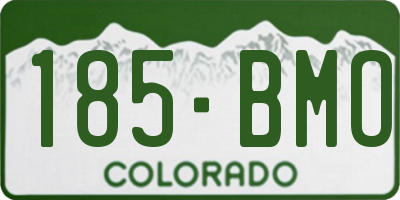 CO license plate 185BMO