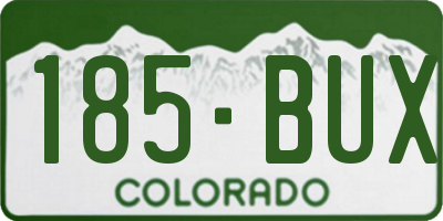 CO license plate 185BUX