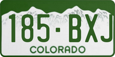 CO license plate 185BXJ
