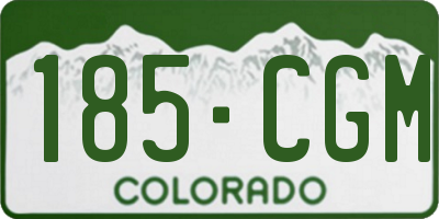 CO license plate 185CGM