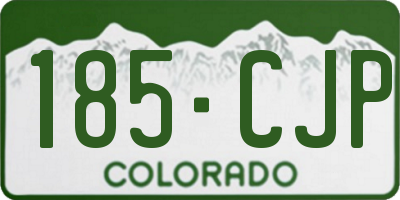 CO license plate 185CJP