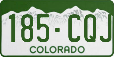 CO license plate 185CQJ