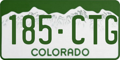 CO license plate 185CTG