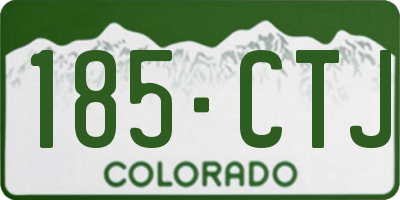 CO license plate 185CTJ