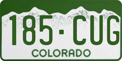 CO license plate 185CUG