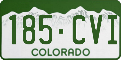 CO license plate 185CVI
