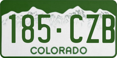 CO license plate 185CZB