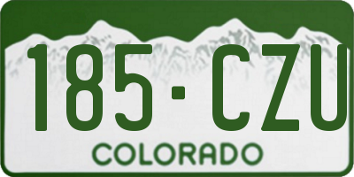 CO license plate 185CZU
