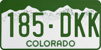 CO license plate 185DKK
