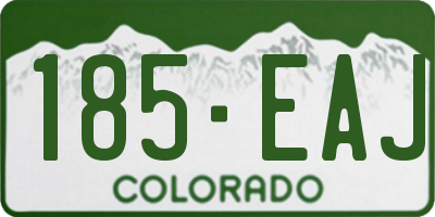 CO license plate 185EAJ