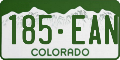 CO license plate 185EAN