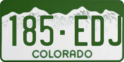 CO license plate 185EDJ