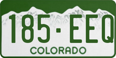 CO license plate 185EEQ