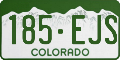 CO license plate 185EJS