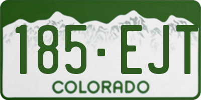 CO license plate 185EJT