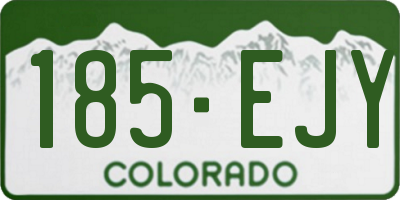CO license plate 185EJY