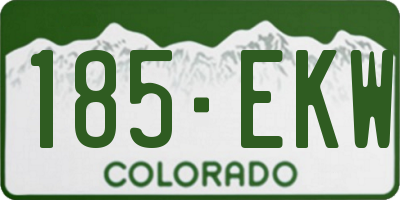 CO license plate 185EKW