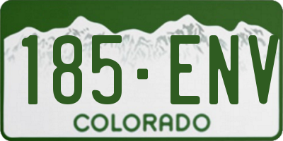 CO license plate 185ENV