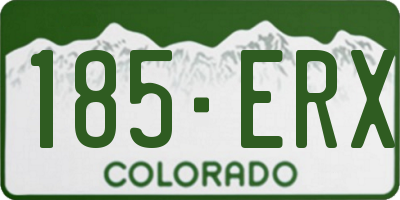 CO license plate 185ERX
