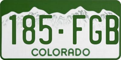 CO license plate 185FGB