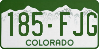 CO license plate 185FJG