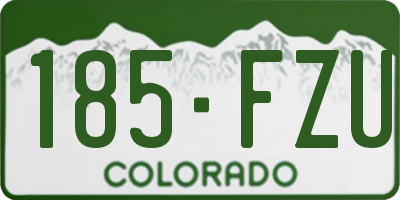 CO license plate 185FZU