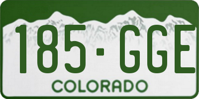 CO license plate 185GGE