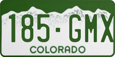 CO license plate 185GMX