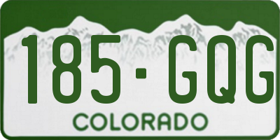 CO license plate 185GQG