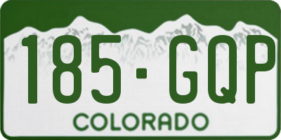 CO license plate 185GQP