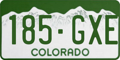 CO license plate 185GXE