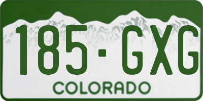 CO license plate 185GXG