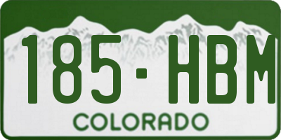 CO license plate 185HBM