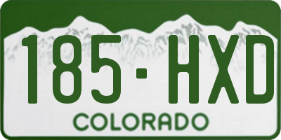 CO license plate 185HXD