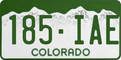 CO license plate 185IAE