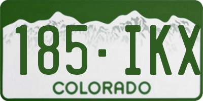 CO license plate 185IKX