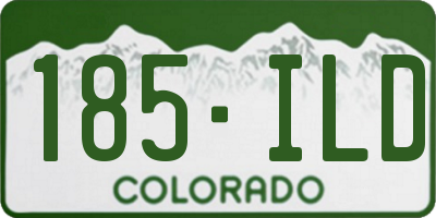 CO license plate 185ILD