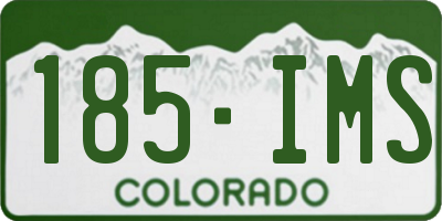 CO license plate 185IMS