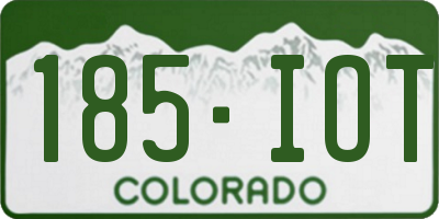 CO license plate 185IOT
