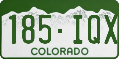 CO license plate 185IQX