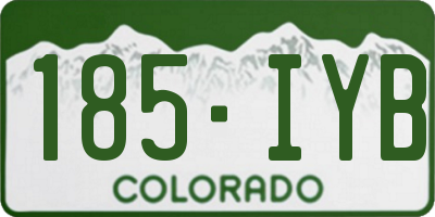 CO license plate 185IYB