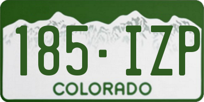 CO license plate 185IZP